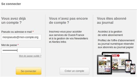 ouest-france mon compte
